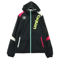 umbro アンブロ プリント 長袖 マルチカラー ナイロンジャケット M ブラック レディース 古着