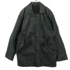 長袖 レザーコート ブラック メンズ 古着