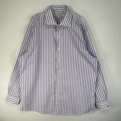 古着 ブルックスブラザーズ Brooks Brothers 長袖シャツ MILANO カラーステイ XL  パープル系 ストライプ メンズ