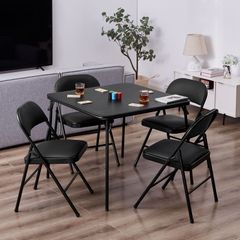 【全品15%OFFクーポン！】VECELO 即納【3点セット】折りたたみテーブル チェア セット 完成品 組立不要 軽量 省スペース おりたたみ テーブル 椅子 チェア セット 省スペース 食卓 麻雀卓 ゲーム 作業 簡易テーブル デスク いす ダイニングセ