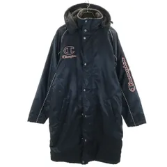 Champion チャンピオン トレーニング ベンチコート O ネイビー 裏ボア メンズ 古着