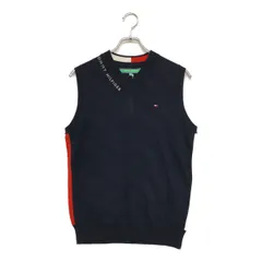 中古 レディース トミーヒルフィガーゴルフ TOMMY HILFIGER GOLF ベスト M 紺 Vネック ニット 春夏秋