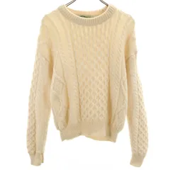 aran crafts アランクラフト アイルランド製 長袖 セーター 2 アイボリー ニット レディース 古着