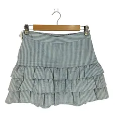 バーバリーブルーレーベル BURBERRY BLUE LABEL ストライプ フリル ミニスカート レディース EUR：36 