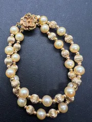 2連パール風ブレスレット