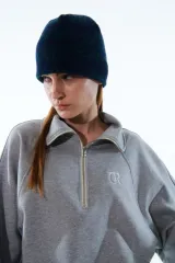 カレント シンボル ハーフネック ハーフジップ スウェット