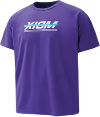 エクシオン XIOM 卓球 カラーライン T-シャツ ライトパープル Mサイズ 半袖 トップス 吸汗速乾 練習 プラクティス 部活 体育 合宿 スポーツ メンズ レディース  81205 パープル