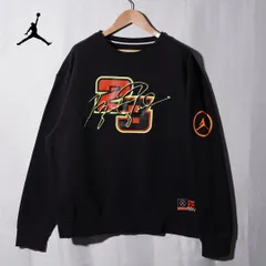 ナイキ エアジョーダン NIKE AIR JORDAN スウェット L 相当 表記 XL ブラック 刺繍 プリント 裏起毛 ストリート オーバーサイズ ビッグシルエット Y2K スポーツミックス 古着 F560