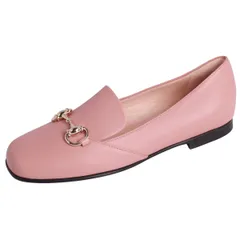 未使用 グッチ GUCCI パンプス ホースビット フラットパンプス レザー シ