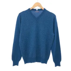BALLANTYNE バランタイン カシミヤニット サイズ:46 ドット柄/Vネック/カシミヤ100％    ネイビー レディース / 240001175734