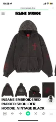 インセインガレージ パデッド フード ジップアップ