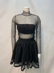 1950 Vanity ME 3点セット　キラキラ　ストーン　フレアスカート　シースルー　イベント　キャバドレス　キャバクラ