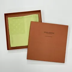【中古】LOUIS VUITTON ルイヴィトン モノグラム スカーフ シルク グリーン ヴィンテージ レディース【中古美品】HIBUOCHI VINTAGE