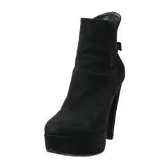 LOUIS VUITTON LVメタル スエード サイドジップ ブーティ