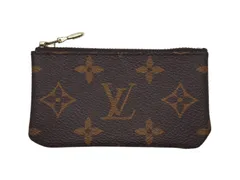 極美品 LOUIS VUITTON ルイヴィトン モノグラム  ポシェット クレ コインケース 小銭入れ M62650 ロゴ ブラウン 中古 4b006946