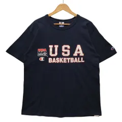 CHAMPION チャンピオン USA BASKETBALL プリント Tシャツ 半袖 ネイビー サイズL 正規品 / 53158