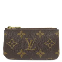 ルイヴィトン LOUIS VUITTON コインケース ポシェット クレ モノグラムキャンバス モノグラム ゴールド金具 茶 キーチェーン付き   M62650【中古】