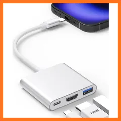 【新品】 【新版】 iphone hdmi変換ケーブル タイプc HDMI Type-C 変換アダプター digital av multiportアダプタ USB-A 5Gbps高速データ 4K@30Hz映像出力 タイプC ＨＤＭＩ 変換アダプタ USB  0