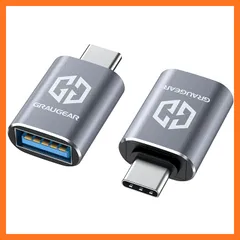 【新品】 GRAUGEAR USB-C変換アダプタ 2個セット 最大10Gbps高速データ転送 USB 3.2 Gen 2 Type-C 変換アダプター USB 3.2メス to USB-Cオス OTG対応 高速充電 在宅勤務 [G-AD-ATC-10G- 0
