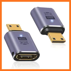 【新品】 Duttek Mini HDMI HDMI 変換アダプタ, 8K HDMIミニ HDMI変換アダプター Mini HDMI(オス) to HDMI(メス) 延長アダプタ金メッキコネクタ 8K@60Hz, 4K@144Hz, 2K@240Hz HD 1