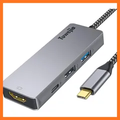 【新品】 USB Type c アダプタ マルチポート Tuwejia タイプc ハブ ４K 解像度 hdmiポート+USB 3.0 データ転送ポート+usb 2.0ポート+USBタイプC急速PD充電ポート 4-in-1 変換 アダプター MacBook  1