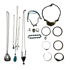 ★ インディアンジュエリー風 アクセサリー 17点 まとめ商品 ブレスレット ネックレス リング 他  現状品 0.3kg