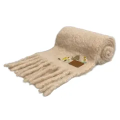 LOEWE(ロエベ) マフラー - ライトピンク フラワー(花)/うさぎ ウール