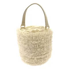 Caterina Bertini カテリーナベルティーニ ボアバケツバッグ  アイボリー