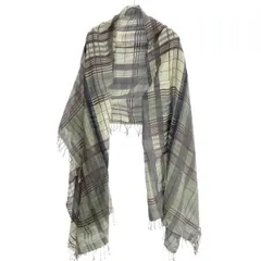 DRIES VAN NOTEN ドリスヴァンノッテン チェック 大判フリンジスカーフ ストール  グリーンのサムネイル