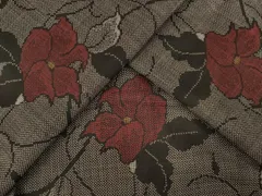 平和屋着物●本場大島紬　一元7マルキ　花蔦草文　正絹　逸品　AABE4131ck