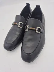 FERRAGAMO フェラガモ ブラック ガンチーニ ローファー メンズ 靴