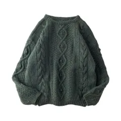 old　デザインニット　フィッシャーマン　アラン　メランジカラー　セーター