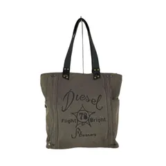 ディーゼル DIESEL スタッズ ロゴプリント キャンバストートバッグ メンズ 表記無 