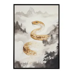 【B3サイズ（約36x51cm）】【lh-poster-9430】【フレーム付き】蛇 ヘビ snake スネーク ヘビ年 干支 爬虫類 コブラ アナコンダ ハブ マムシ ニシキ ポスター インテリア
