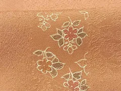 平和屋着物■上質な小紋　地紋起こし　草花文　金彩　正絹　逸品　CABA4310xe