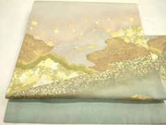 平和屋本店□極上 本場結城紬 重要無形文化財 奥順謹製 100亀甲 笹竹間