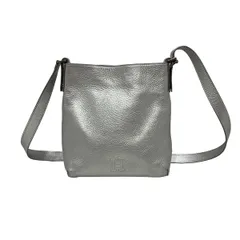 HIROFU(ヒロフ) ショルダーバッグ - シルバー 斜めがけ レザー