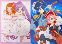 【中古】ポスター B2サイズ両面ポスター(八つ折) 大空あかり＆真中らぁら/七浦すばる＆七浦おとめ 「アイカツ!×プリパラ THE MOVIE -出会いのキセキ!-/ひみつのアイプリ」 アニメージュ 2025年11月号綴じ込み付録
