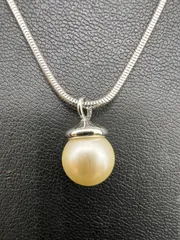 合成パール一粒ネックレス