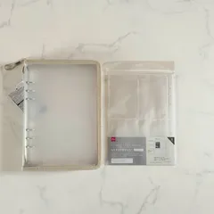 新品 6リングファイル ベージュ  A5 クリアポケット セット DAISO ダイソー SNS バズり コレクションファイル 推しグッズ 収納 シール帳に シールブックに