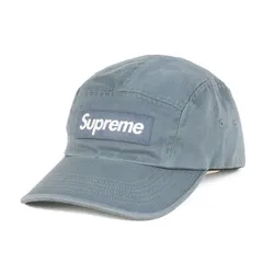 【美品】Supreme シュプリーム キャップ | ウォッシュド チノ ツイル ボックスロゴ キャンプキャップ(Washed Chino Twill Camp Cap) | スレート | ブランド 帽子【メンズ】【中古】