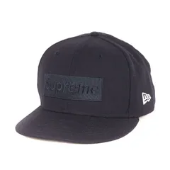 Supreme シュプリーム キャップ ネイビー 紺 サイズ:7 5/8(60.6cm) | NEW ERA ボックスロゴ ベースボールキャップ (Tonal Box Logo New Era) | ブランド 帽子 | コラボ 別注【中古】