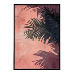 【B4サイズ（約25x36cm）】【lh-poster-9975】【フレーム付き】ヤシの木 パームツリー ココナッツ 緑 植物 サーフ シンプル ミニマリスト ポスター 縦 インテリア