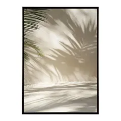 【A4サイズ（約21x30cm）】【lh-poster-9979】【フレーム付き】ヤシの木 パームツリー ココナッツ 緑 植物 サーフ シンプル ミニマリスト ポスター 縦 インテリア