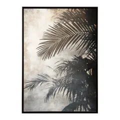 【B4サイズ（約25x36cm）】【lh-poster-9980】【フレーム付き】ヤシの木 パームツリー ココナッツ 緑 植物 サーフ シンプル ミニマリスト ポスター 縦 インテリア