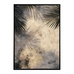 【A4サイズ（約21x30cm）】【lh-poster-9981】【フレーム付き】ヤシの木 パームツリー ココナッツ 緑 植物 サーフ シンプル ミニマリスト ポスター 縦 インテリア