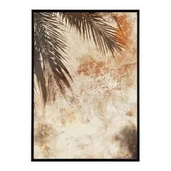 【B4サイズ（約25x36cm）】【lh-poster-9982】【フレーム付き】ヤシの木 パームツリー ココナッツ 緑 植物 サーフ シンプル ミニマリスト ポスター 縦 インテリア