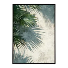 【A4サイズ（約21x30cm）】【lh-poster-9986】【フレーム付き】ヤシの木 パームツリー ココナッツ 緑 植物 サーフ シンプル ミニマリスト ポスター 縦 インテリア