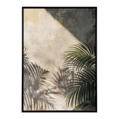 【A4サイズ（約21x30cm）】【lh-poster-9989】【フレーム付き】ヤシの木 パームツリー ココナッツ 緑 植物 サーフ シンプル ミニマリスト ポスター 縦 インテリア