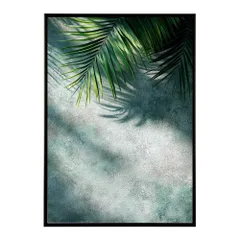 【B4サイズ（約25x36cm）】【lh-poster-9992】【フレーム付き】ヤシの木 パームツリー ココナッツ 緑 植物 サーフ シンプル ミニマリスト ポスター 縦 インテリア